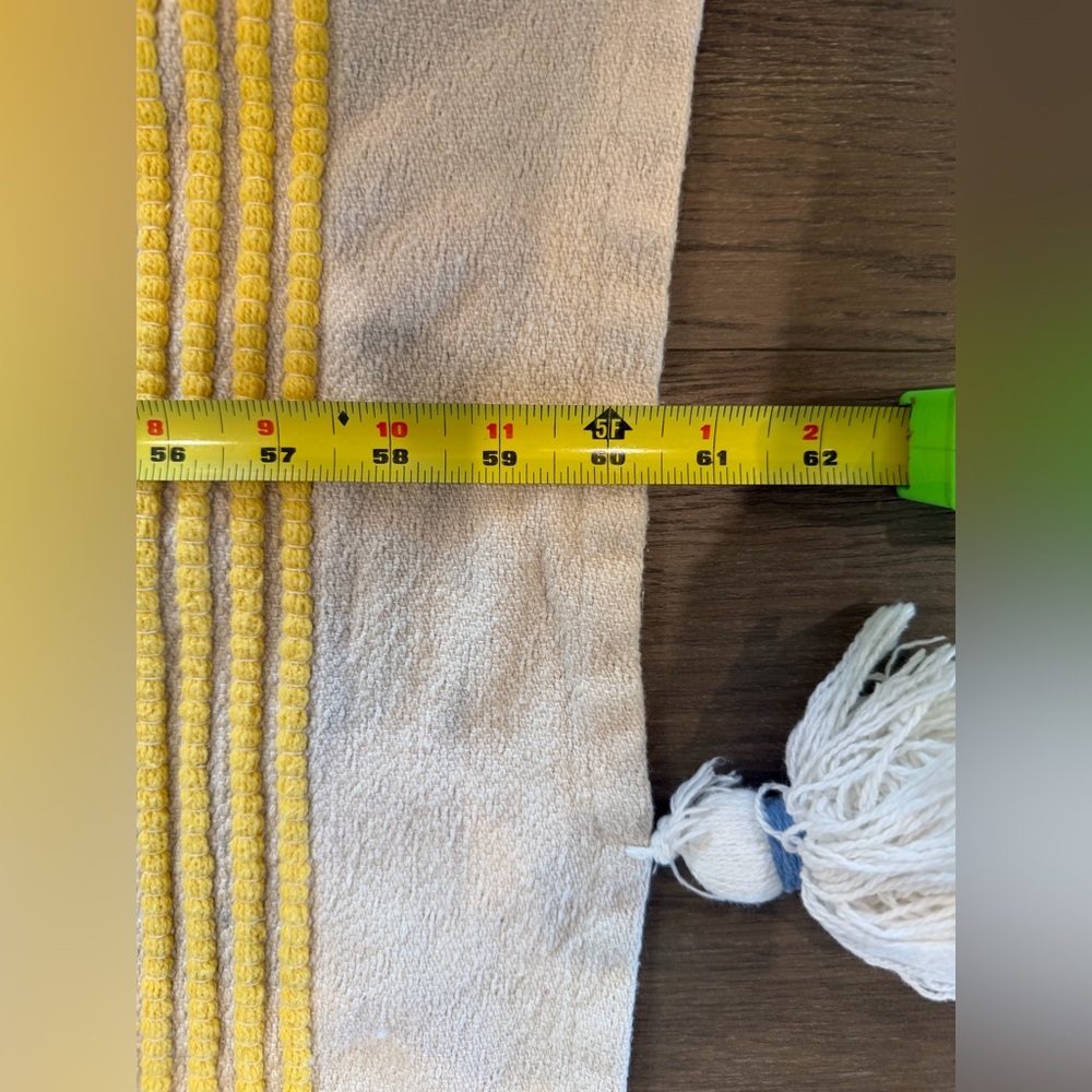 Artisan Ny Yellow and Blue Striped Throw Blanket - Picture 4 of 4